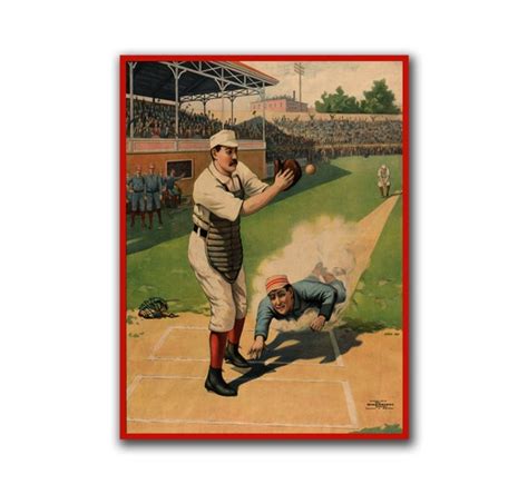 Vintage Baseball Art Wall Poster Print Sports Art Decor H71 - Etsy