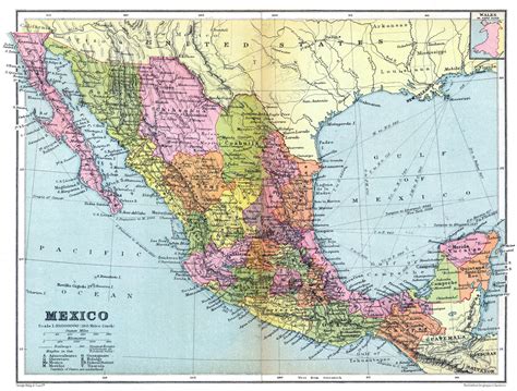 Large detailed old administrative map of Mexico with roads and cities – 1936 | Vidiani.com ...