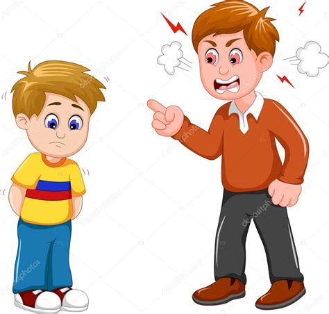 Cartoon Father scolding his son Stock Photo by ©starlight789 130257412