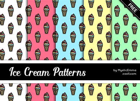 Goodies: Ice Cream Patterns - Zooll.com - Graphic Design, Ideas and Inspiration