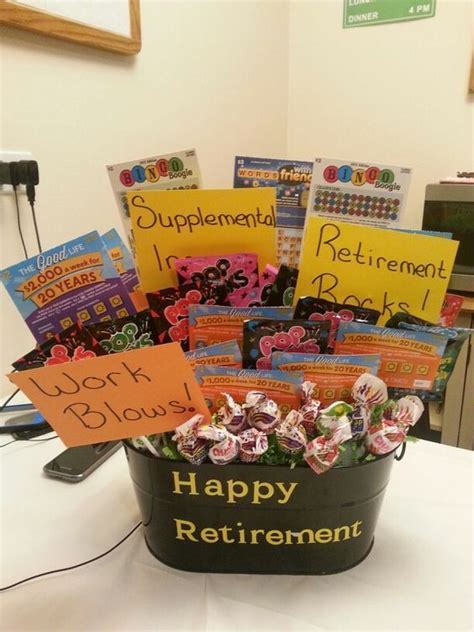 Homemade Lottery Ticket Gift Basket Retirement Present Idea Retirement Survival Kit, Retirement ...