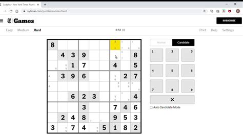 Sudoku New York Times Hard Sudoku June 4, 2020 - YouTube