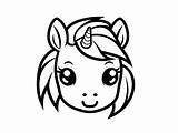 Cute Unicorn Emoji Coloring Page  sketch template