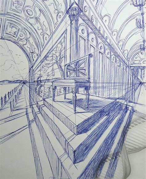 Chair and perspective | Perspective drawing architecture, Perspective ...