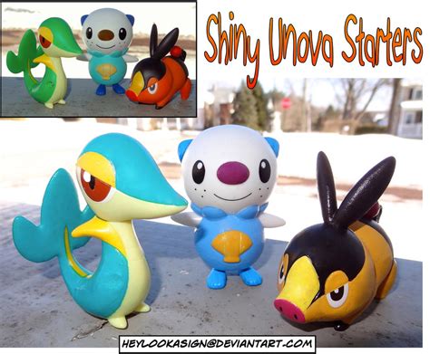 Shiny Pokemon: Unova Starters by HeyLookASign on DeviantArt