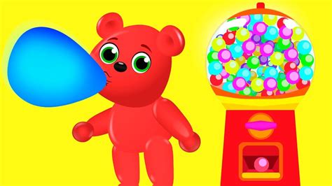 Mega Gummy Bear | Colors Gumball Machine! | Finger Family | Nursery Rhymes for Kids | Kid Songs ...