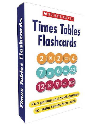 National Curriculum Times Tables: Times Tables Flashcards - Scholastic Shop