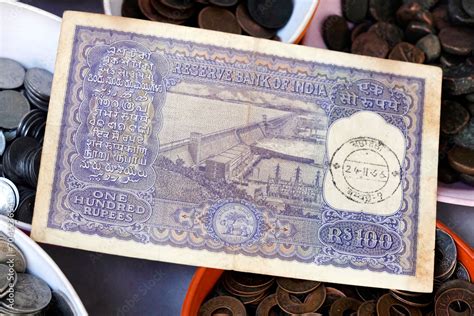 Rare Vintage Indian Currency, A background of old vintage Indian ...