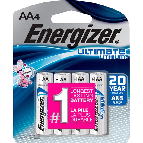 Energizer Ultimate Lithium AA Batteries — 4-Pk., Model# L91SBP-4 ...