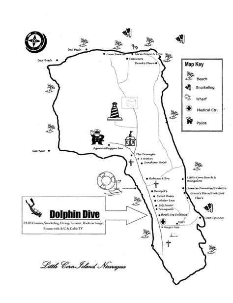 Little Corn Island Map