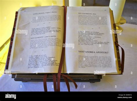 Monastery of St. Columban inside with candles and bible Stock Photo - Alamy