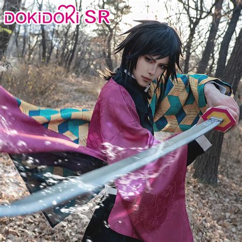 In Stock Dokidoki-sr Anime Demon Slayer: Kimetsu No Yaiba Cosplay Tomioka Giyuu Cosplay Men ...