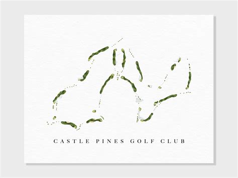 Castle Pines Golf Club Castle Pines, CO Golf Course Map, Personalized Golf Art Gifts for Men ...