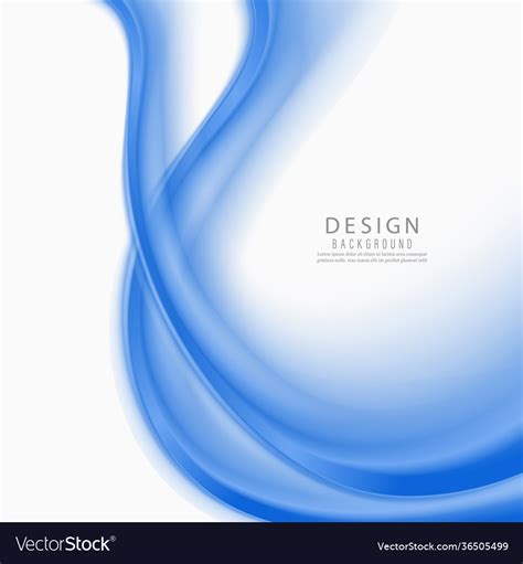 Blue abstract wave background flow Royalty Free Vector Image