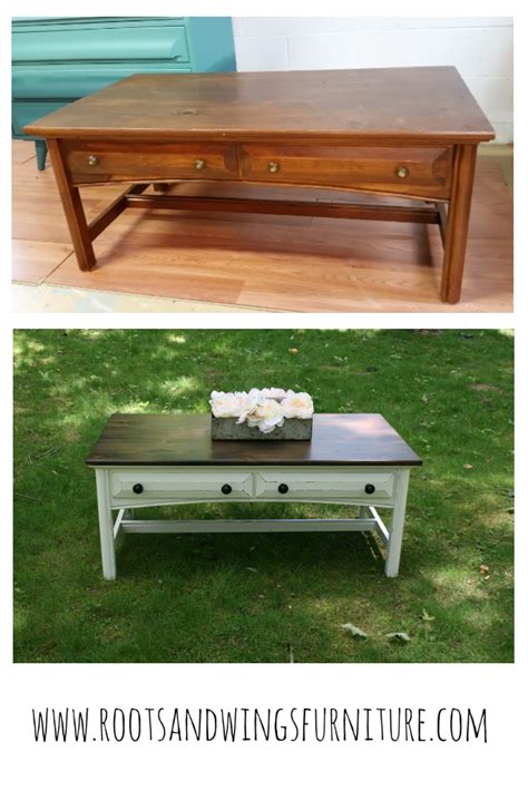 How to Refinish and Stain Wood • Roots & Wings Furniture LLC | Coffee table makeover, Coffee ...