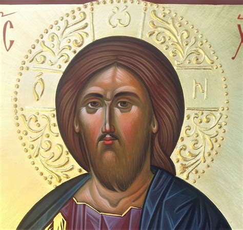 Jesus icon orthodox, Christ icon, hand painted icon, Byzantine icon, orthodox icon, orthodox ...