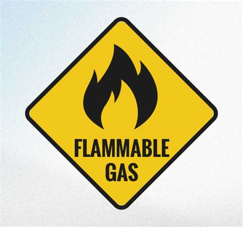 Flammable Gas Sticker - TenStickers