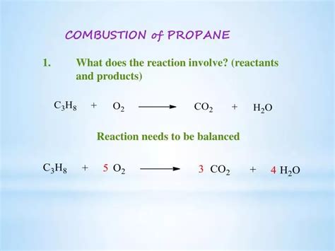 PPT - COMBUSTION of PROPANE PowerPoint Presentation, free download - ID:5351351