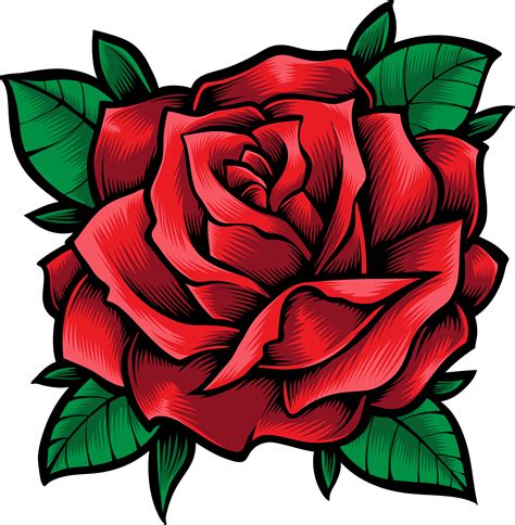 Red Rose Drawing, Rose Drawing Tattoo, Roses Drawing, Flower Drawing, Traditional Tattoo Flowers ...