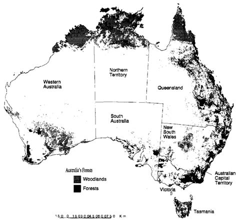 A map of Australia showing forest and woodland in each State and... | Download Scientific Diagram