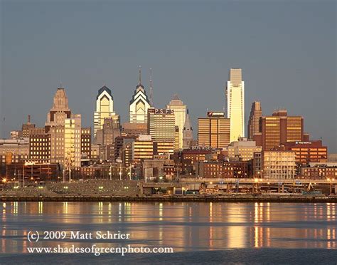 Beautiful Sunrise Over Philadelphia Skyline