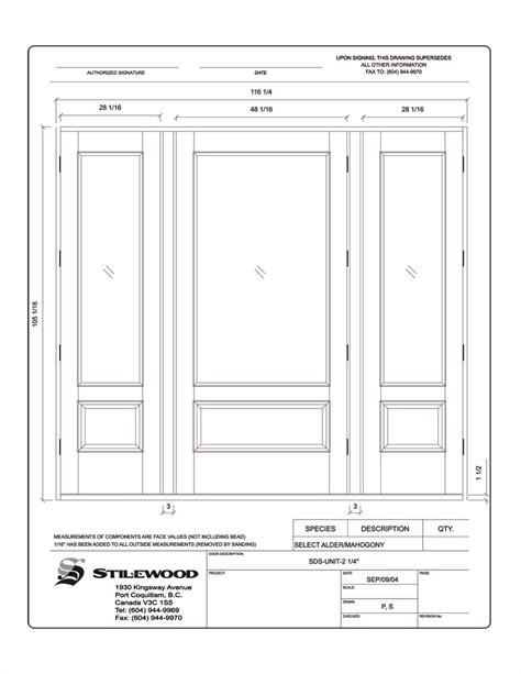 Design Shop Drawings - Stilewood International Doors and Windows