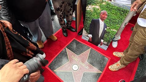 Tupac Shakur Hollywood star unveiling with his step brother Mopreme 'Komani' Shakur - YouTube