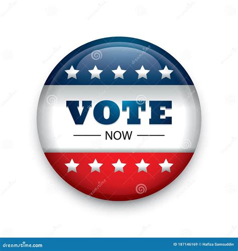 USA Vote Button Badge. Vector Illustration Decorative Design Stock ...