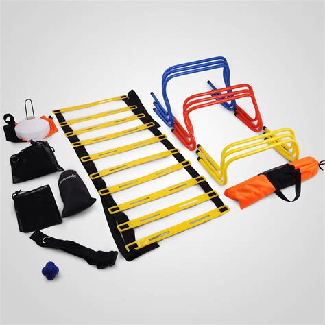 Multi Sports Soccer Fitness Speed Training Equipment Kit Set 2 Ladders ...