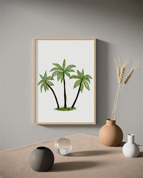 Coconut Tree ,botanical Print , Watercolor Art, Watercolor ,kitchen Art ...