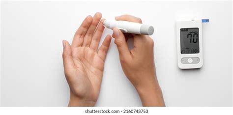 Female Hands Lancet Pen Glucometer On Stock Photo 2160743753 | Shutterstock