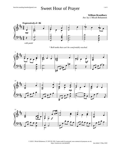 Sweet Hour of Prayer Sheet music (Solo) | Musescore.com