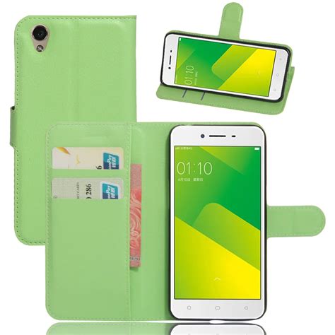 Luxury Genuine PU Leather Flip Case Cover for OPPO A37 Cell Phone Shell Back Cover Card Holder ...