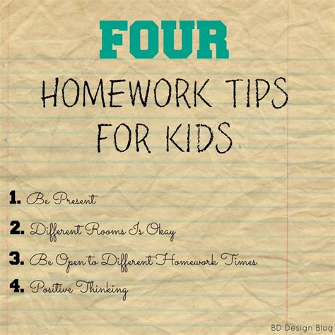 Four Homework Tips For Kids - Painted Confetti