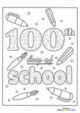 100th Day Coloring Sheet sketch template