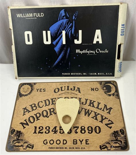 William Fuld Ouija Talking Board Set Parker Brothers Salem Mass Blue Box Vintage | eBay | Blue ...