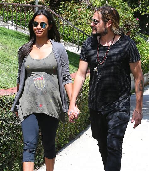 Zoe Saldana and her husband, Marco Perego, took a stroll around their ...