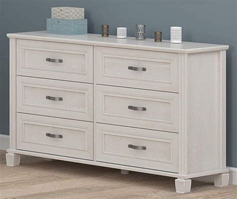 Ameriwood Magnolia Oak White 6-Drawer Dresser - Big Lots | White 6 ...