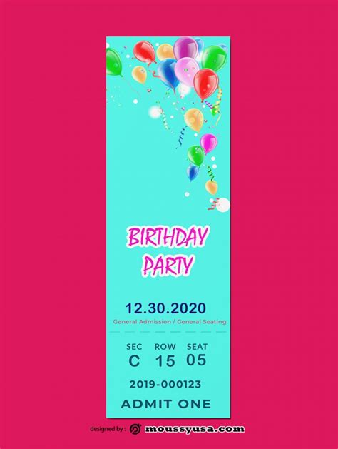 Birthday Ticket Template