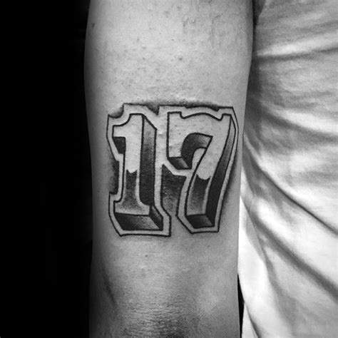 70 Number Tattoos For Men - Numerical Ink Design Ideas