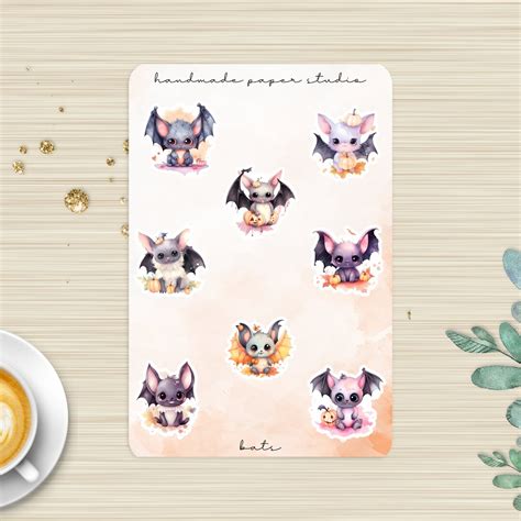 Bat Sticker Sheet for Halloween - Etsy