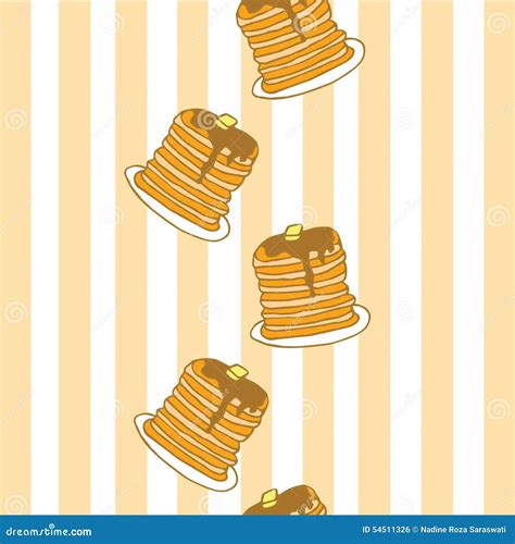 Pancakes for Breakfast, Please! Stock Illustration - Illustration of ...