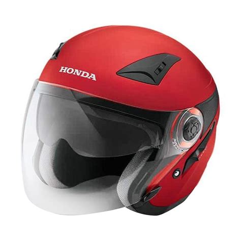 Jual Fs - Honda Genuine Accessories Luxury Helm Half Face - M Red Di ...