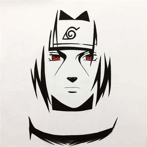 Itachi Tattoo Design Black And White - Draw-e