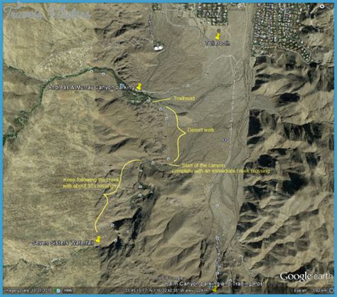 Palm Springs Hiking Trails Map - TravelsFinders.Com