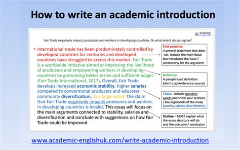 How to write an academic introduction / Academic English UK