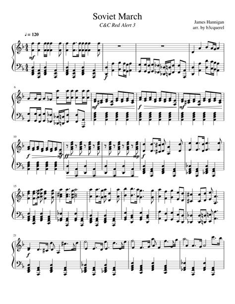 Soviet March (C&C Red Alert 3) Sheet music for Piano (Solo) | Musescore.com