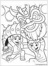 Chinese Lantern Coloring Sheet Pages sketch template