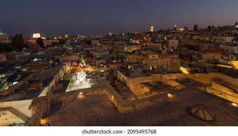 Jerusalem Old City Night Top Panorama Stock Photo 2095495768 | Shutterstock