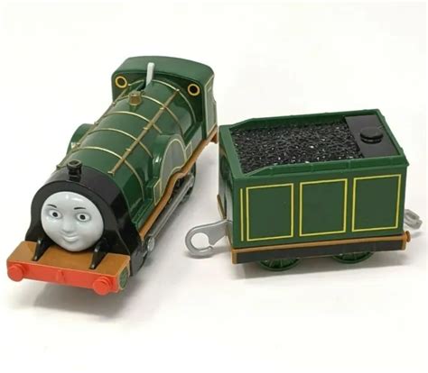 THOMAS & FRIENDS Trackmaster Motorised EMILY Train W. Tender, Battery ...